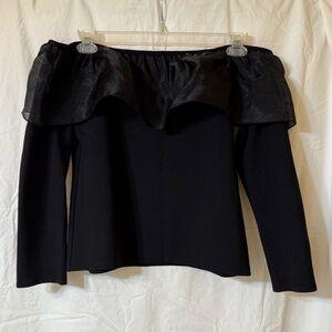 J. Crew Elegant Black Off-Shoulder Top